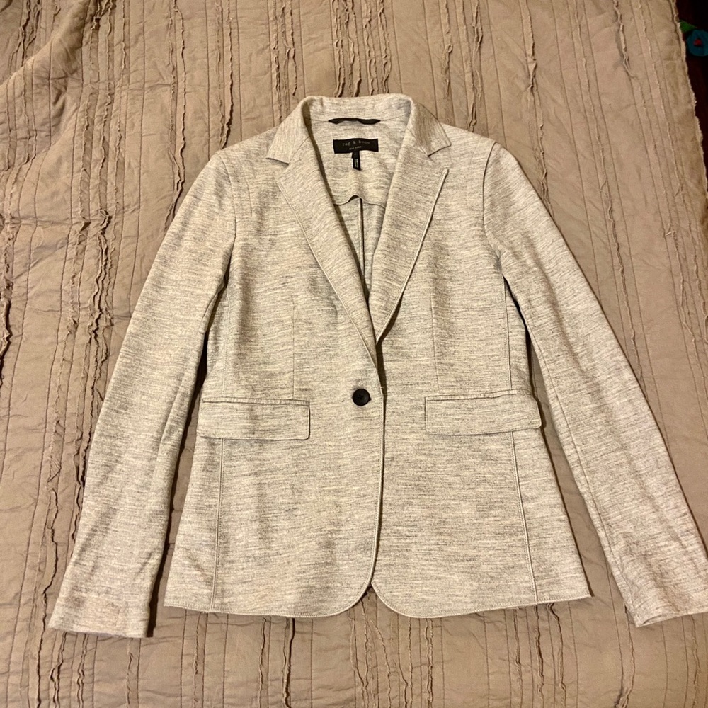 Rag and Bone heathered grey knit blazer